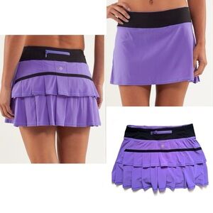 Lululemon Run Pace Setter Skirt Power Purple  Women's Skort Tennis Sz 4